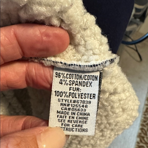 Habitat Navy Teddy Bear Sherpa Lined Jacket Coat Womens L Warm Winter cozy Soft - Picture 10 of 13